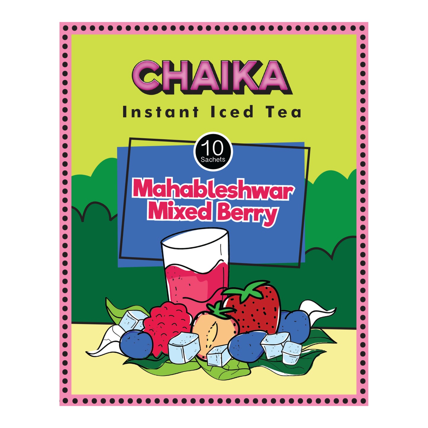 Iced tea combo Pack - Tropical Pineapple, Pondy Peach Passion Fruit & Mahabaleshwar Mixed Berry (30 Sachets)