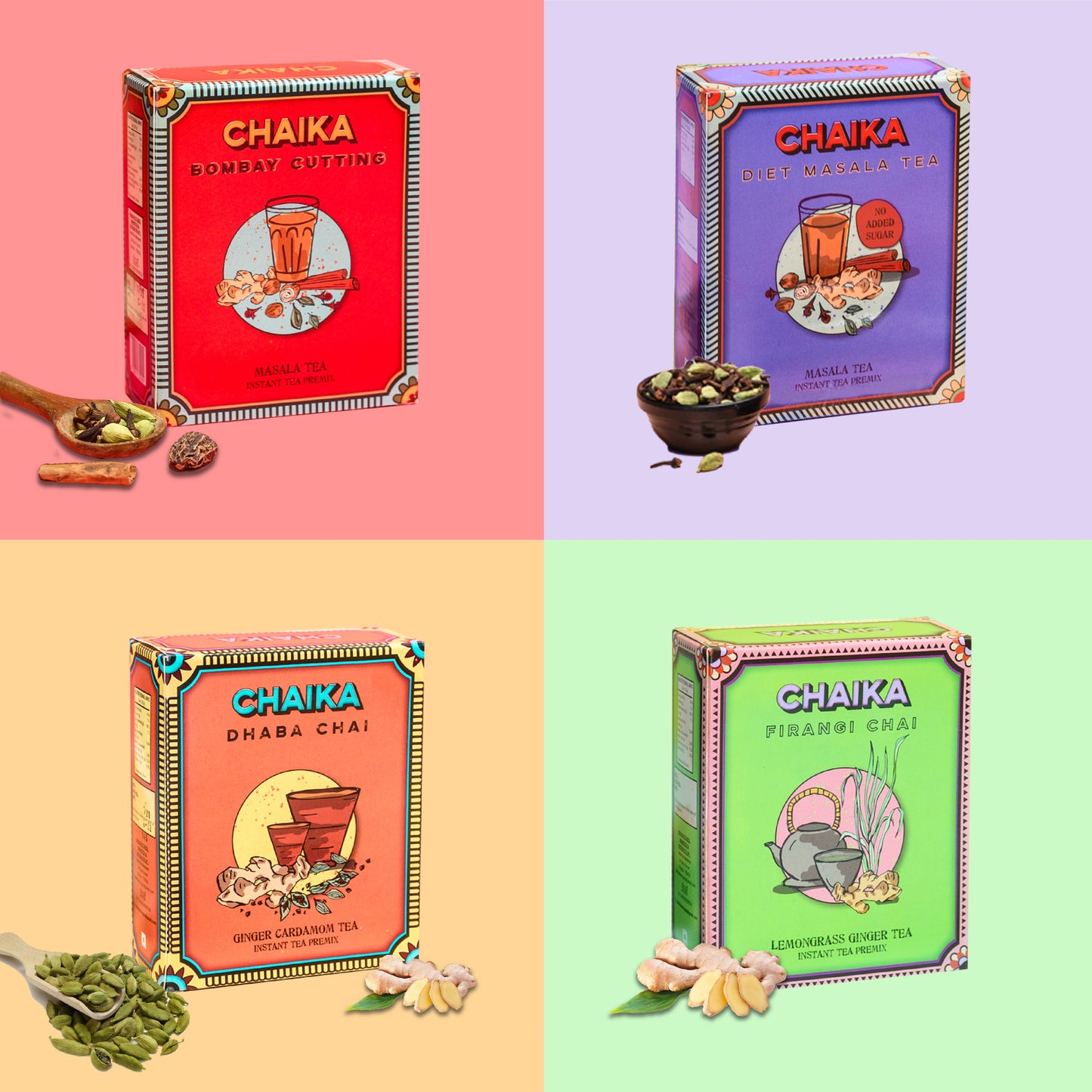Combo Pack- Bombay, Dhaba, Diet, Firangi (40 Sachets)